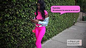 Kandie Monae Rides White Boy In Cowgirl And Doggy With Wet Pussy.