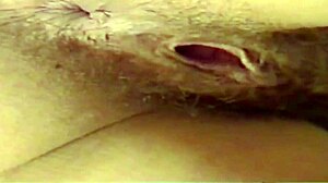 look at my wifes anus and big hairy pussy before penetrating her