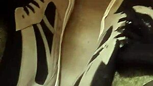 Friend Has Fun Trashing My Sneakers In Fetish Play