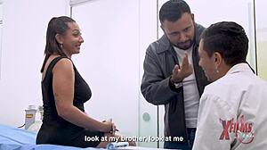 Venezuelan busty teen gets intensely fucked by doctor and cums hard