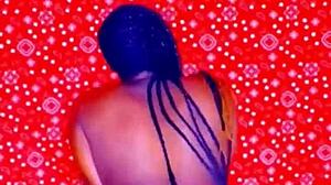 Naked nympho begs to be fucked.