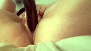 CHUBBY VIRGIN TEEN 18+ MASTURBATES WET THEN USES BLACK DILDO