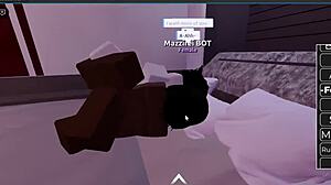 Big black cock roughly fucking a horny white girl in a game