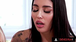 Steamy Threesome With Lily Lane And Maya Woulfe Sharing Cock