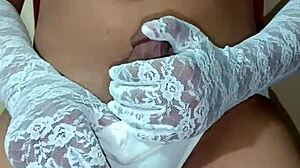 Wow, Ladyboy Shemale In Erotic White Panty And Bra!