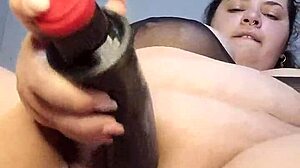 Curvy Latina Bbw Takes Every Inch Of Her 9-Inch Dildo