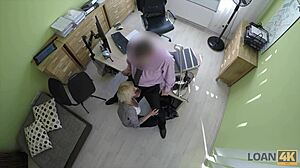 Blonde Czech Teen Trades Blowjob For Loan