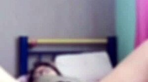 Secret video call where I masturbate with my sister-in-law, almost caught with cumshot