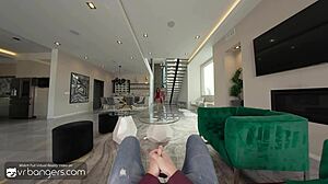 Aria and Angel in hot VR threesome.