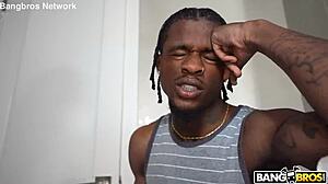 Monster cock stretches shaved pussy of yoga instructor with deepthroat