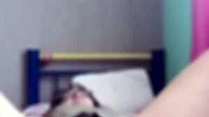 Secret video call where I masturbate with my sister-in-law, almost caught with cumshot