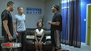 young cheerleader fucked by three big cocks