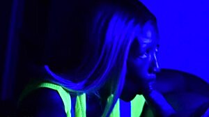 black light blowjob while working on the clock at the ship yard