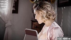 horny blonde camgirl kenzie anne fucks big black cock