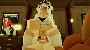 Roblox Whore Performs Boob Job and Rides Cock