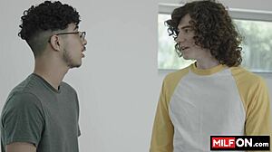 Two horny big tit milfs London River and Natasha Nice fucking boys Diego Perez and Jodie Johnson! 😈🍆