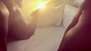 Ebony model with huge tits interviewed backstage before orgy