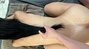 MariaTheMILFxxx's First Naughty POV Full Scene Features Her Fat Ass And Wet Pussy In Interracial Doggystyle With Long Hair Flowing.