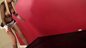 Sexy blonde stevie shae spin-fucked on lazy susan.