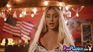 Kayley gunner strips and poses naked