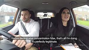 Older examiner deep throats student's dick in classroom