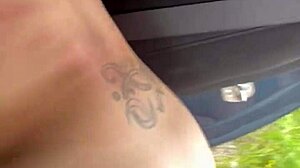 Busty Hooker Rides Cock Outdoors