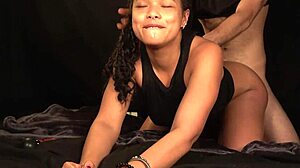 Rough spanking leads to ahegao orgasm and big squirt!