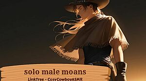 solo male moans during his session