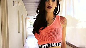 Tasha invites Angela over for a ghost fucking parody