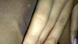 Super horny from rubbing her wet tight pussy, amateurs involved 😏