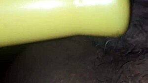 Watch my wife ride this big dildo to orgasm, her vagina dripping