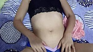 Surprising husband with thong purchase to revive love leads to intense encounter hurting her ass.