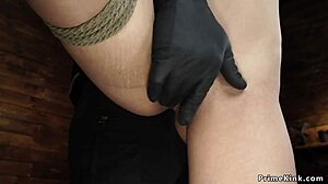 Petite Slave Bound and Whipped on Hogtie