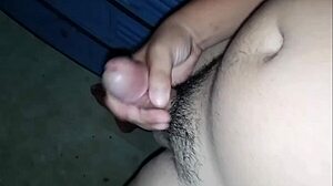 This pinoy gets a handjob after shower, masturbating to cumshot in homemade bathing scene.