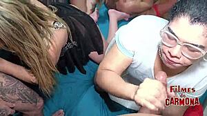 Young 18+ Orgy With Monster Cock Anal Creampie