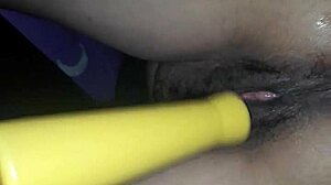 Watch my wife ride this big dildo to orgasm, her vagina dripping