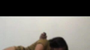 Secret video call where I masturbate with my sister-in-law, almost caught with cumshot