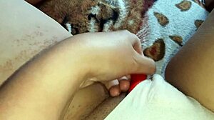 Homemade Clit Teasing with Vibrator Leads to Intense Orgasm
