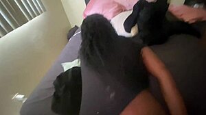 Sneaky Sex on the Phone with Moaning, Big Ass in Doggystyle Position, Bent Over