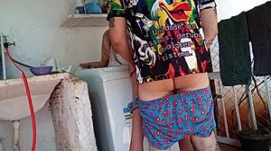 hot wife cheats with sex toy outdoor