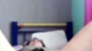 Secret video call where I masturbate with my sister-in-law, almost caught with cumshot