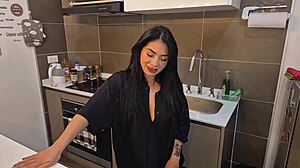 wife cheers husband with special treat