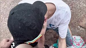 novinho safado toma leite na cara na praia