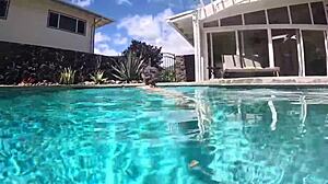 We Went Swimming In A Private Pool In Hawaii Kai