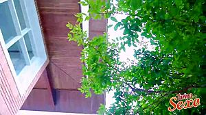 skinny beauty enjoys two cocks with friend