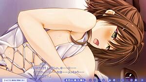 Hatsuse Miki bound in bondage, dancing lewdly on stage