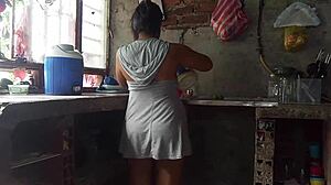 Sandra's Whore Only Thinks About Sex While I Prepare Dinner Homemade