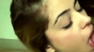 Mexican girlfriend squirts in homemade creampie with piercing