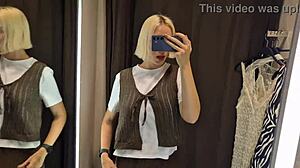 Do You Like My Sexy Clothes? Watch Me Try On Clothes In The Mall Fitting Room