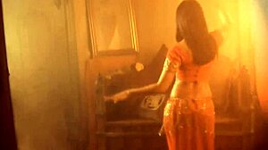 In this erotic dance, the brunette lets her true feelings show